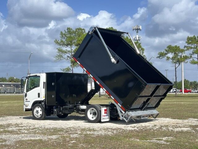 2026 Isuzu NRR 12' BABCO Steel Dump Truck with Tunnel Toolbox and Lift Gate