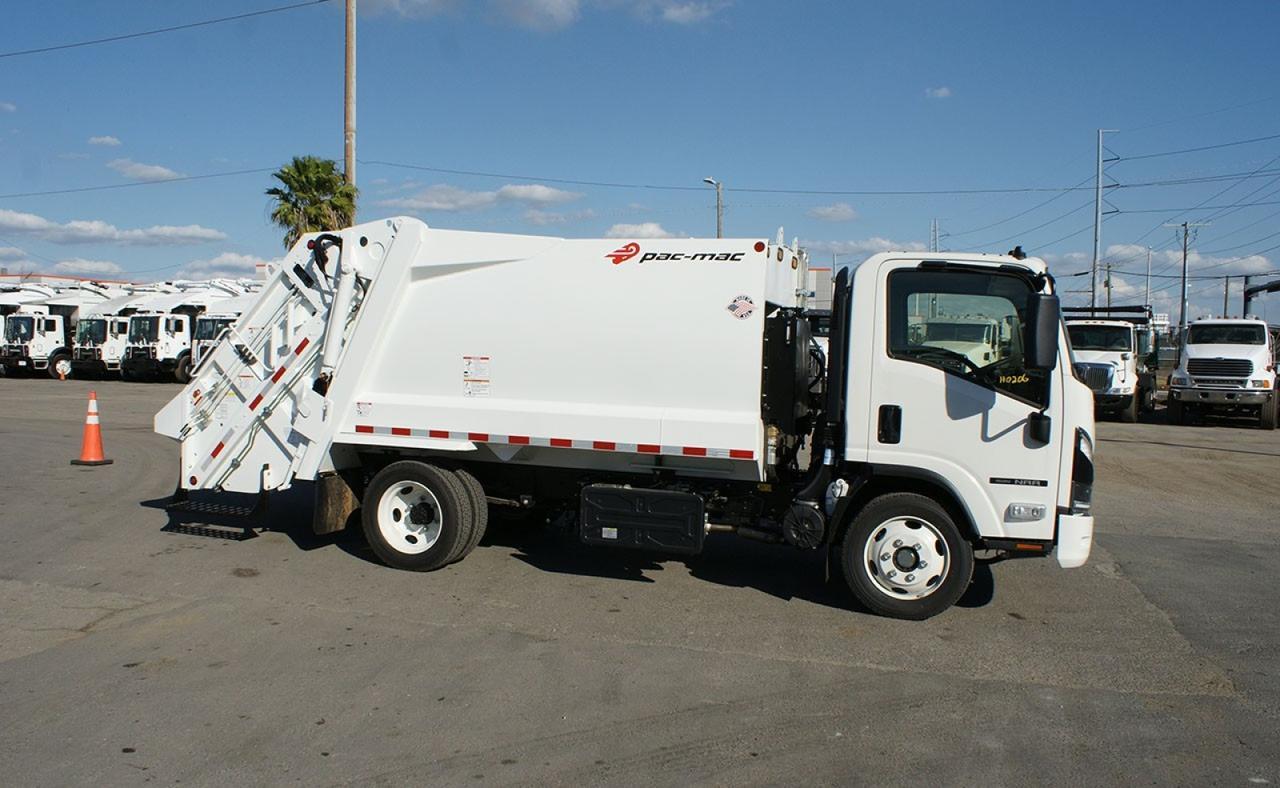 2026 Isuzu NRR 8 Yard Pac Mac Rear Loader Garbage Truck Tampa FL