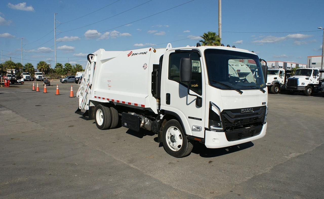 2026 Isuzu NRR 8 Yard Pac Mac Rear Loader Garbage Truck Tampa FL