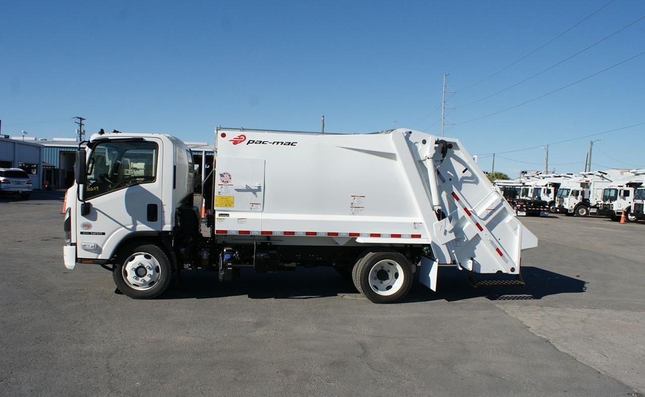 2026 Isuzu NRR 8 Yard Pac Mac Rear Loader Garbage Truck