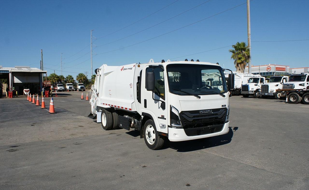 2026 Isuzu NRR 8 Yard Pac Mac Rear Loader Garbage Truck Tampa FL