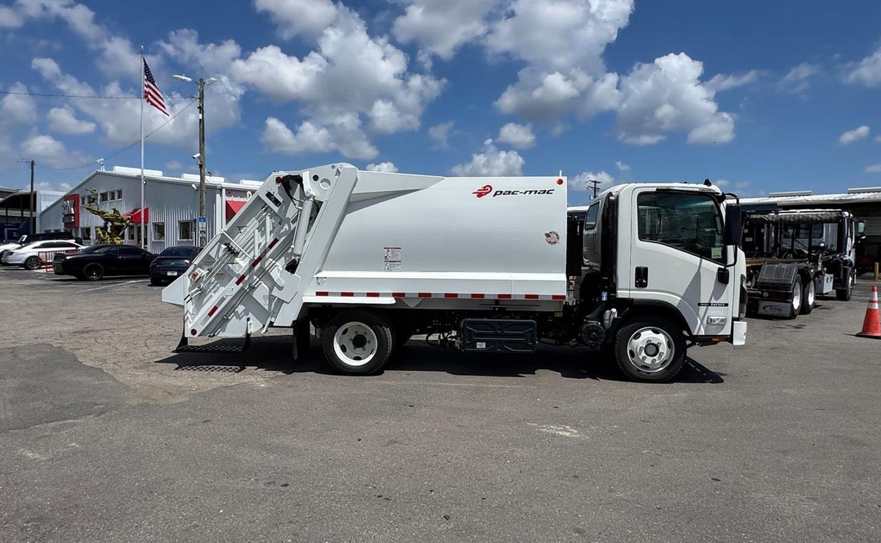 2026 Isuzu NRR 8 Yard Pac Mac Rear Loader Garbage Truck Tampa FL