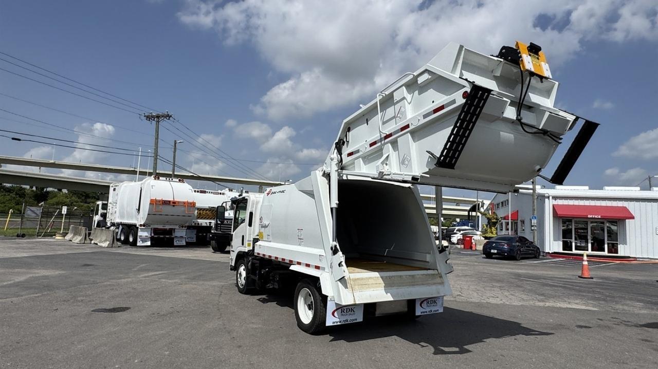 2026 Isuzu NRR 8 Yard Pac Mac Rear Loader Garbage Truck Tampa FL