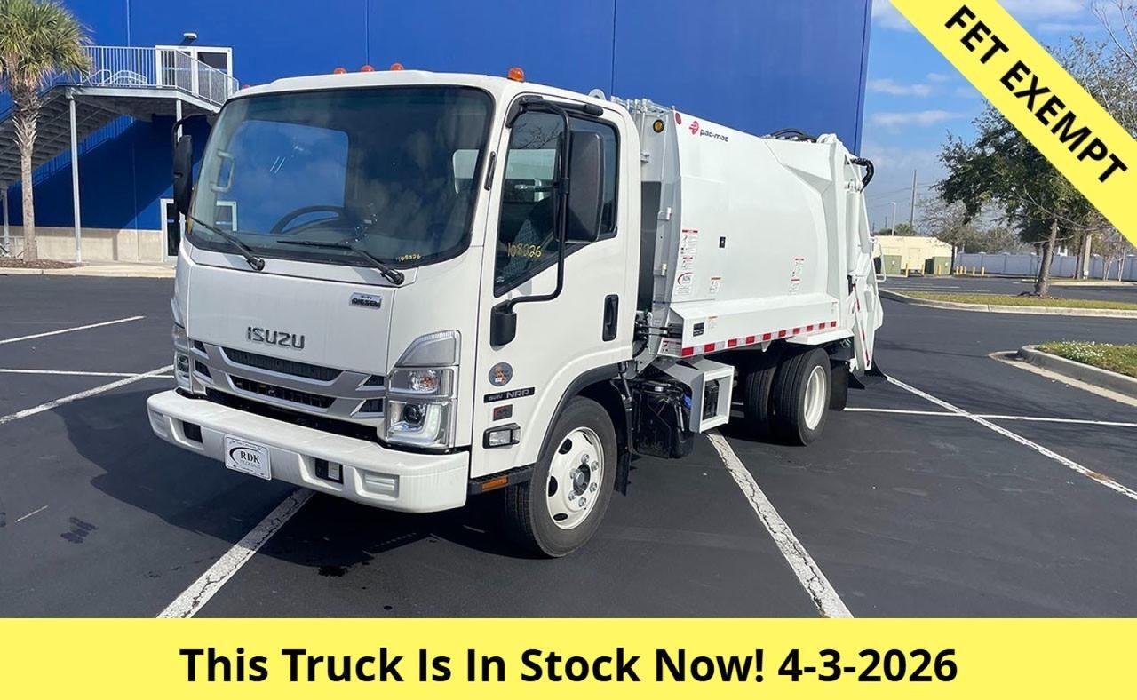 2026 Isuzu NRR 8 Yard Pac Mac Rear Loader Garbage Truck Tampa FL