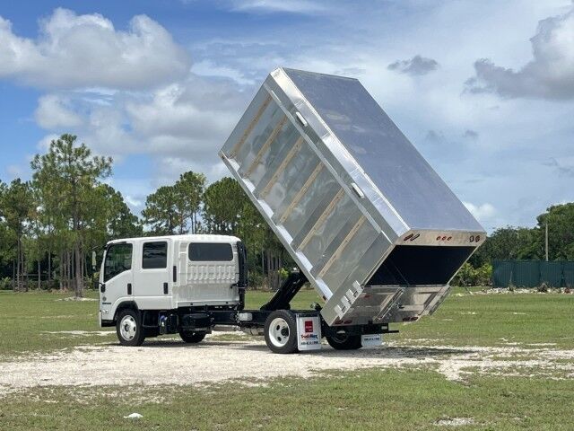 2026 Isuzu NRR Crew Cab DSL 14' BABCO Aluminum Chipper Landscape Dump Truck Homestead FL