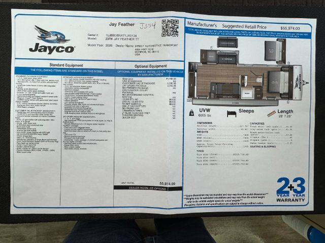 2026 JAYCO JAY FLIGHT SLX 23RK Monroe NC