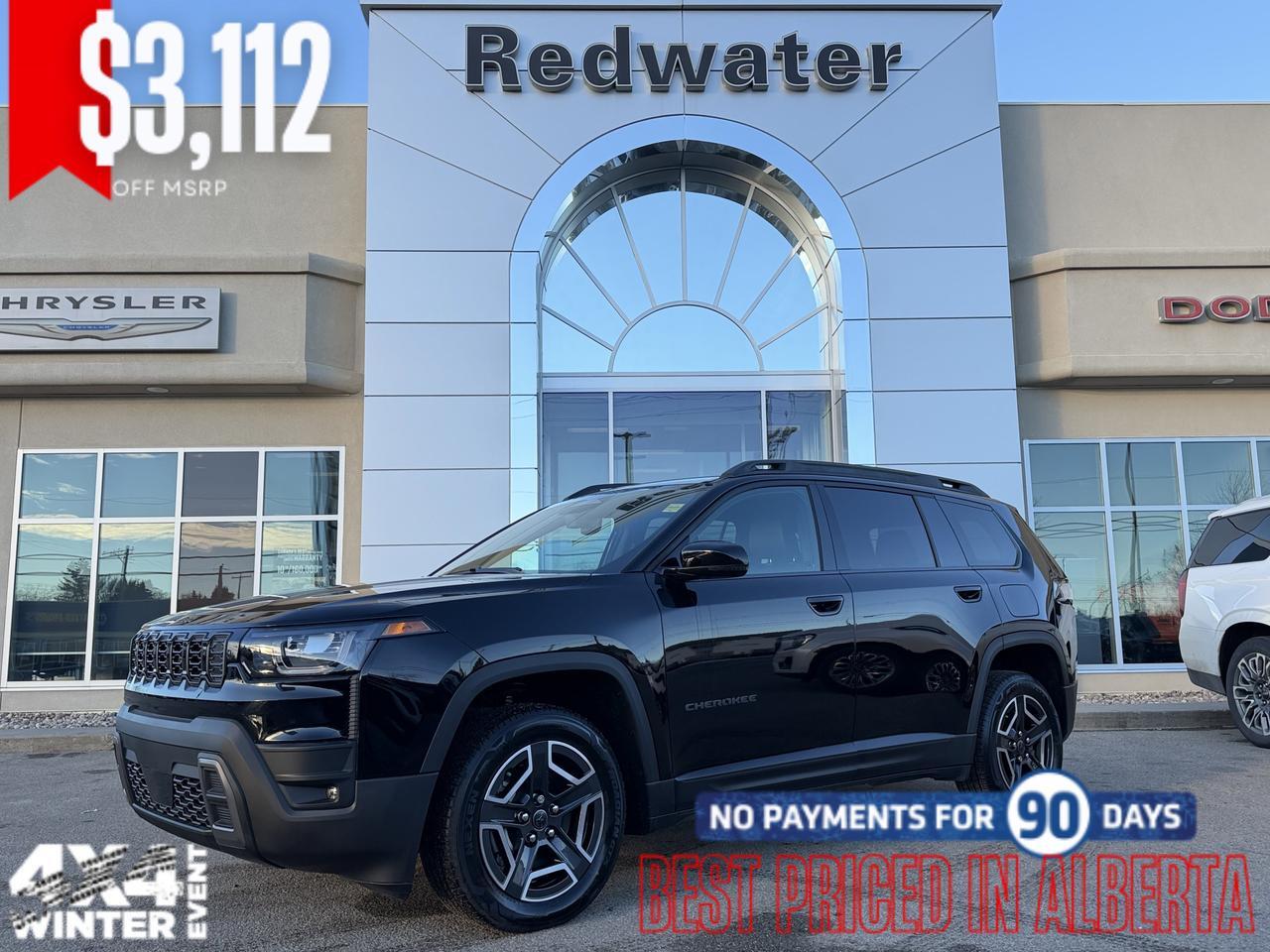 2026 Jeep Cherokee Limited 4WD Hybrid | Capri Leatherette Seats | 12IN Uconnect 5 | Power Liftgate | Heated Seats
