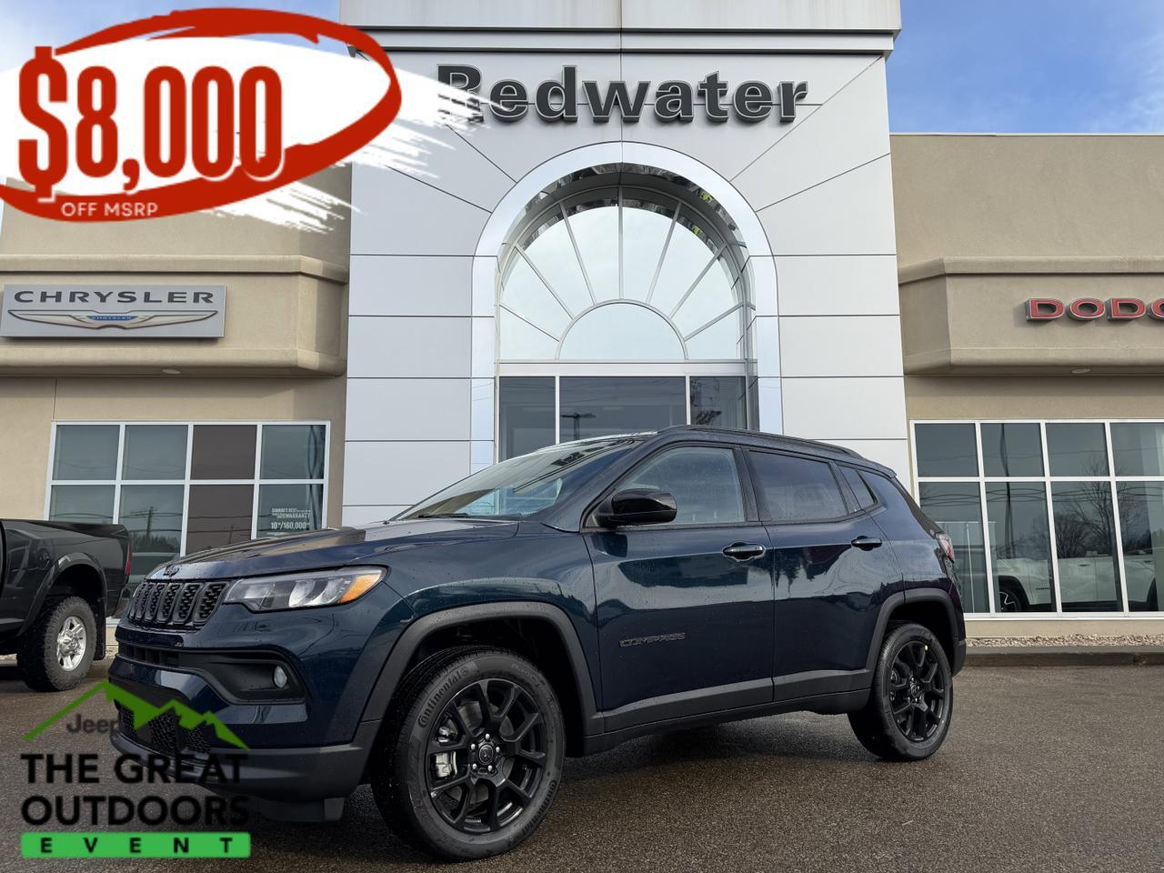 2026 Jeep Compass North 4x4 | 2L Turbo | Fathom Blue Pearl | Heated Seats | Remote Start | Backup Camera | Bluetooth