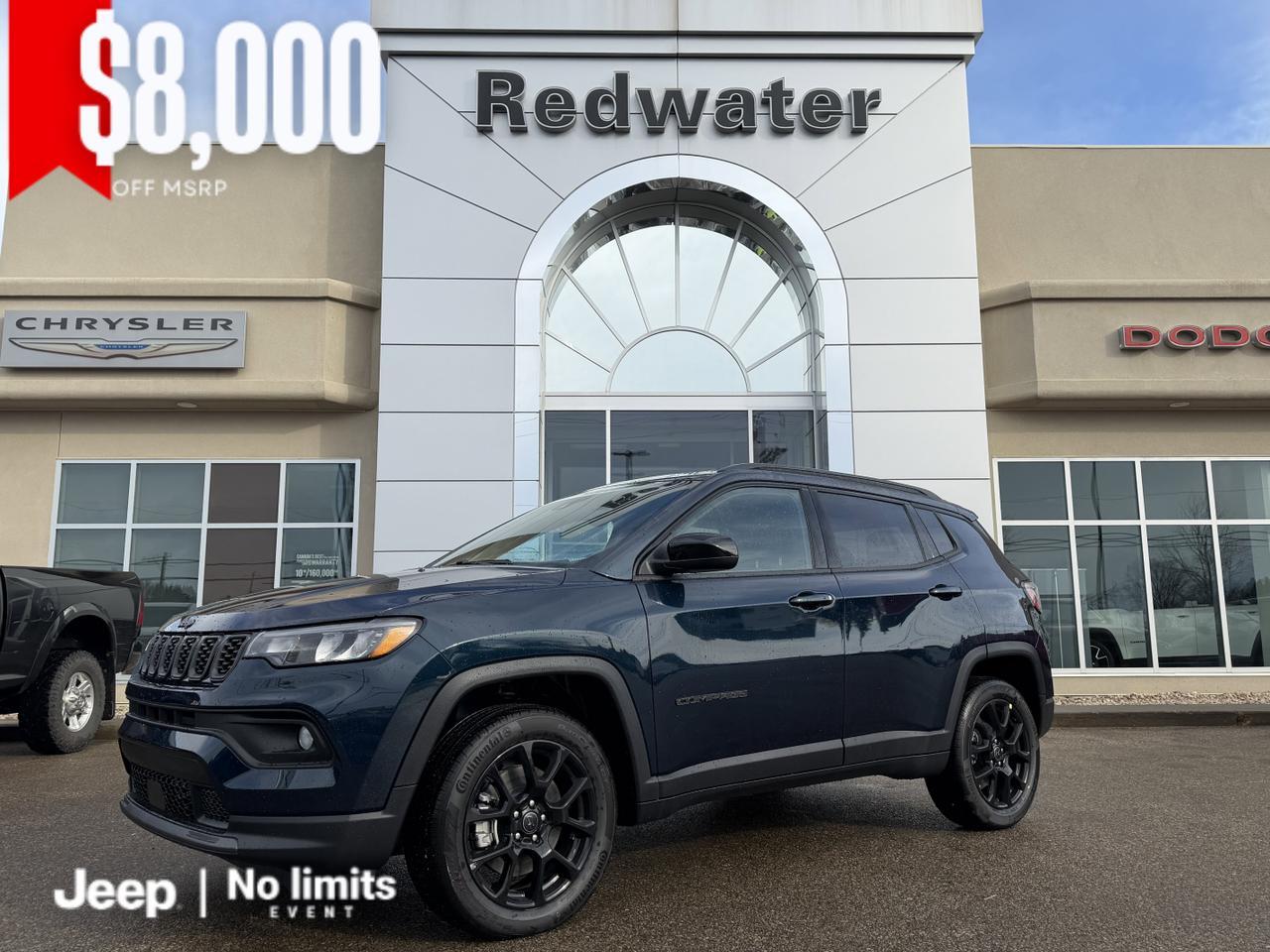 2026 Jeep Compass North 4x4 | 2L Turbo | Fathom Blue Pearl | Heated Seats | Remote Start | Backup Camera | Bluetooth