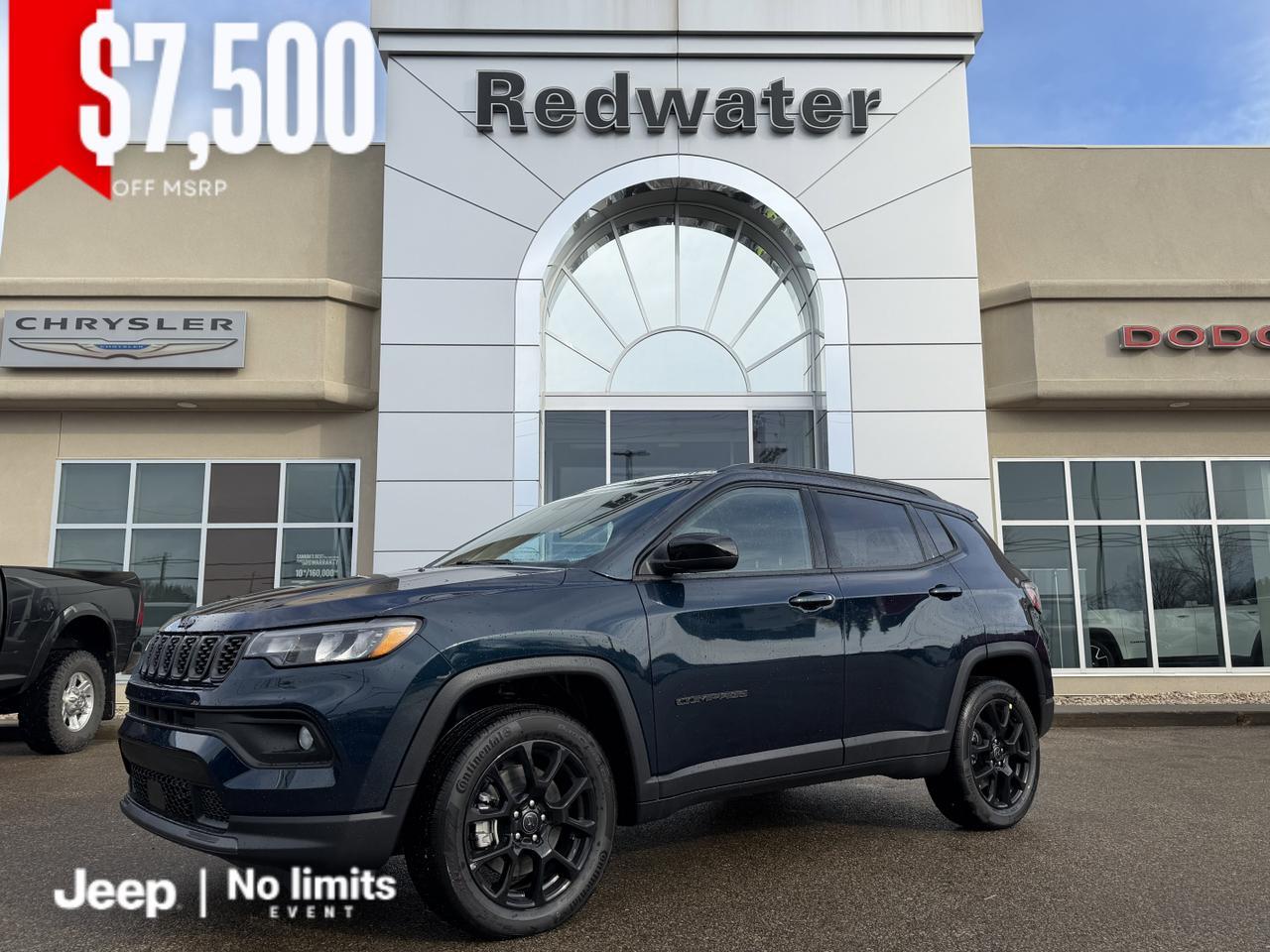 2026 Jeep Compass North 4x4 | 2L Turbo | Fathom Blue Pearl | Heated Seats | Remote Start | Backup Camera | Bluetooth