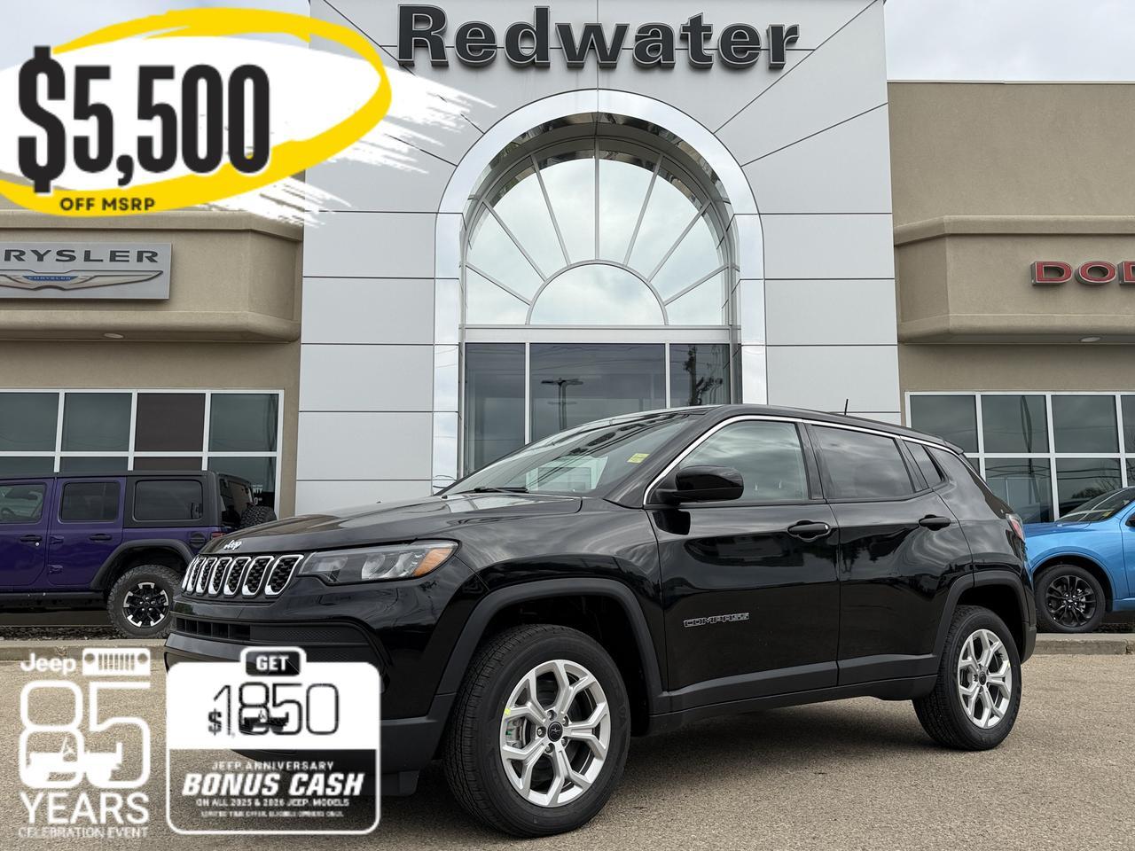 2026 Jeep Compass Sport 4x4 | 2L Turbo | Backup Camera | Bluetooth | Keyless Entry | Heated Seats