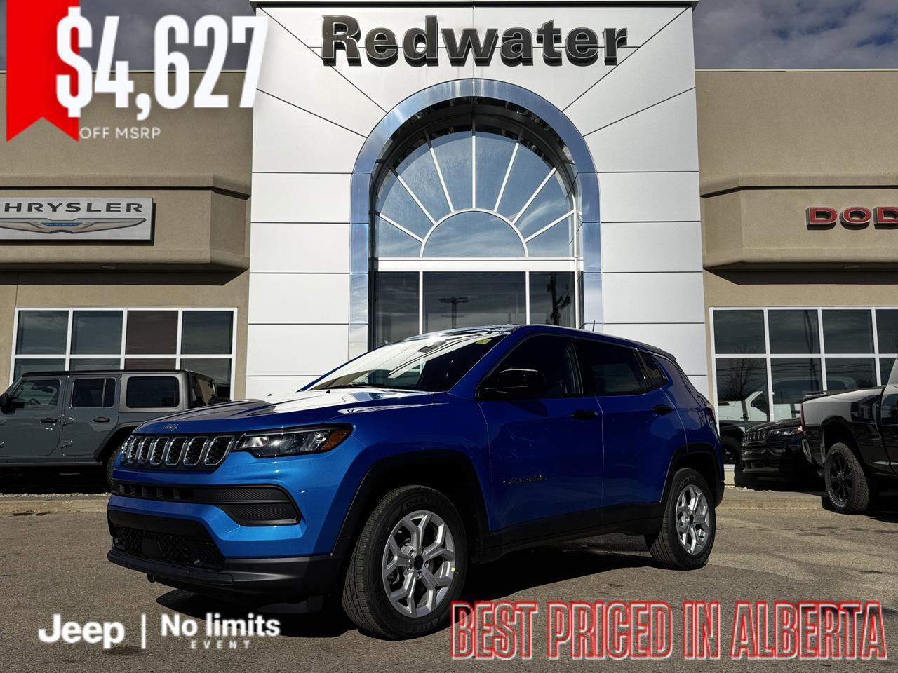 2026 Jeep Compass Sport 4x4 | 2L Turbo | Hydro Blue Pearl | Backup Camera | Heated Seats