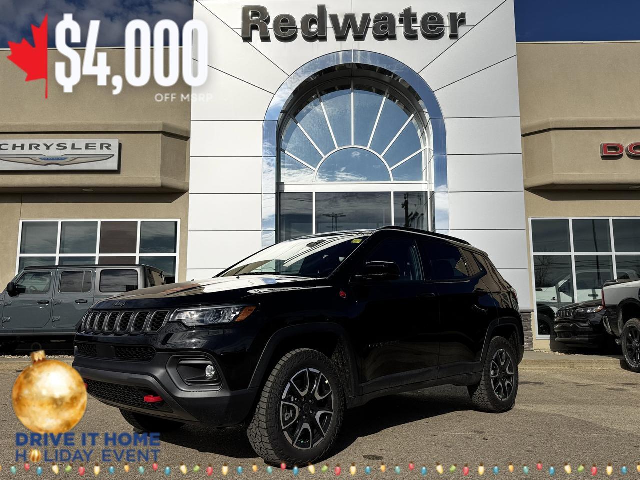 2026 Jeep Compass Trailhawk 4x4 | 2L Turbo | Full Sunroof | NAV | Heated Seats | Backup Camera