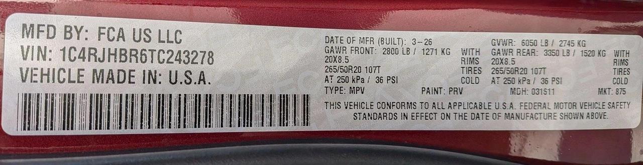 2026 Jeep Grand Cherokee Limited Reserve Roseville CA