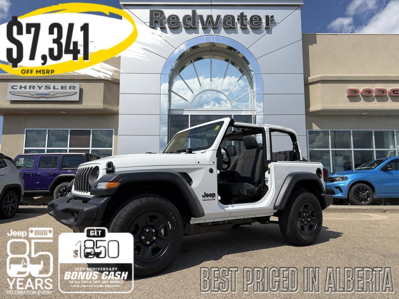 2026 Jeep Wrangler Sport 4x4 | 2L Turbo | 3 Piece Hardtop | Backup Camera | 17IN Black Wheels | 2 Door