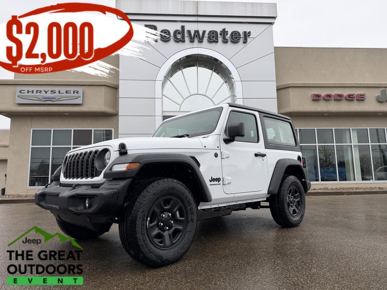 2026 Jeep Wrangler Sport 4x4 | 2L Turbo | 3 Piece Hardtop | Backup Camera | 17IN Black Wheels | 2 Door