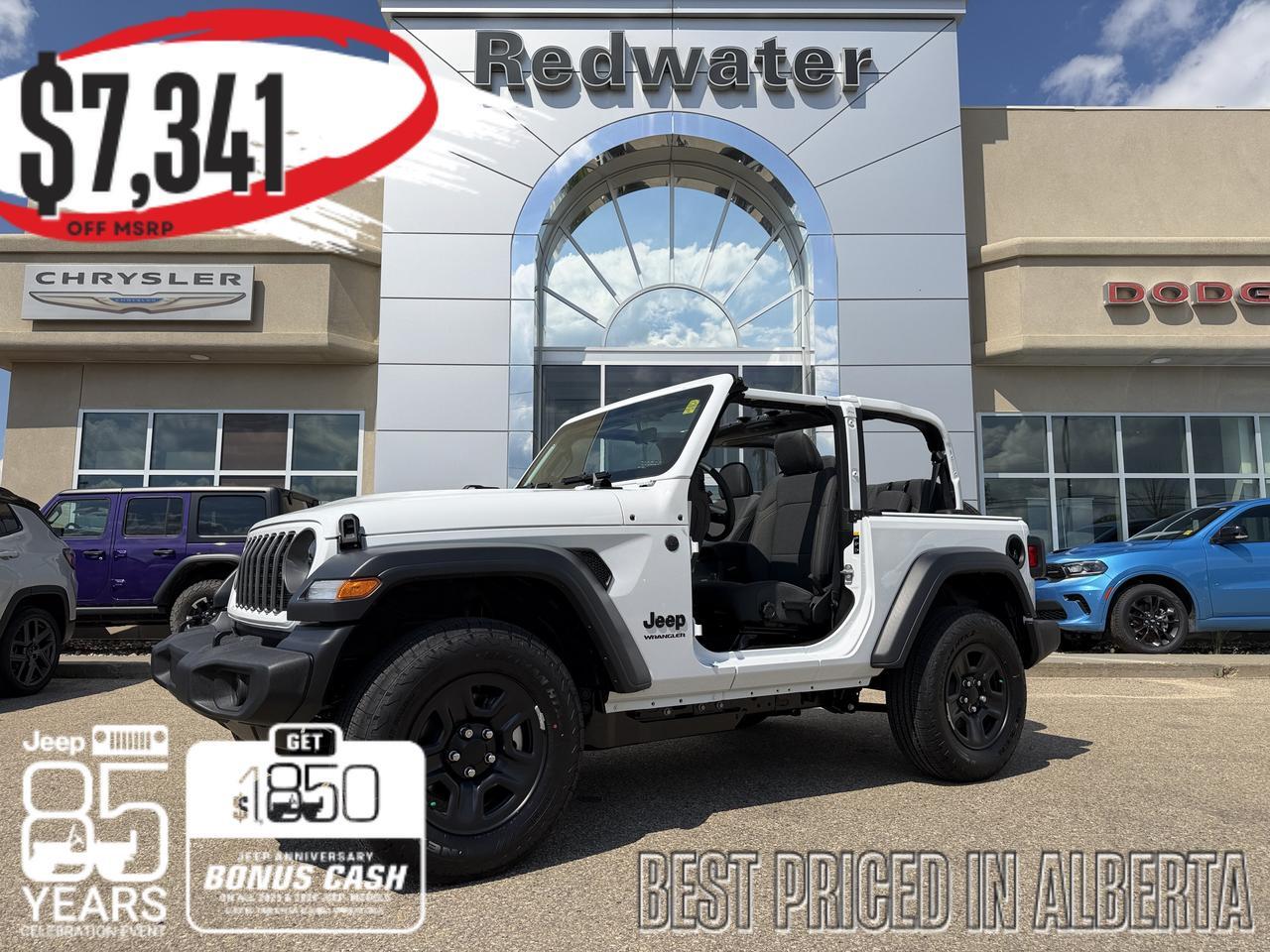 2026 Jeep Wrangler Sport 4x4 | 2L Turbo | 3 Piece Hardtop | Backup Camera | 17IN Black Wheels | 2 Door