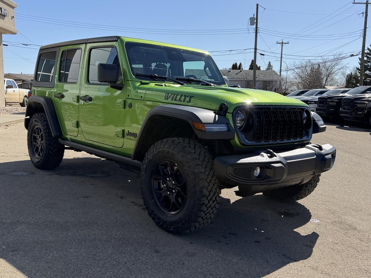 2026 Jeep Wrangler Willys 4x4 | V6 | 33IN Off Road Tires | Heated Seats | Remote Start | Mojito Redwater AB