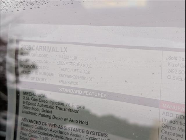 2026 Kia Carnival MPV LX Chattanooga TN