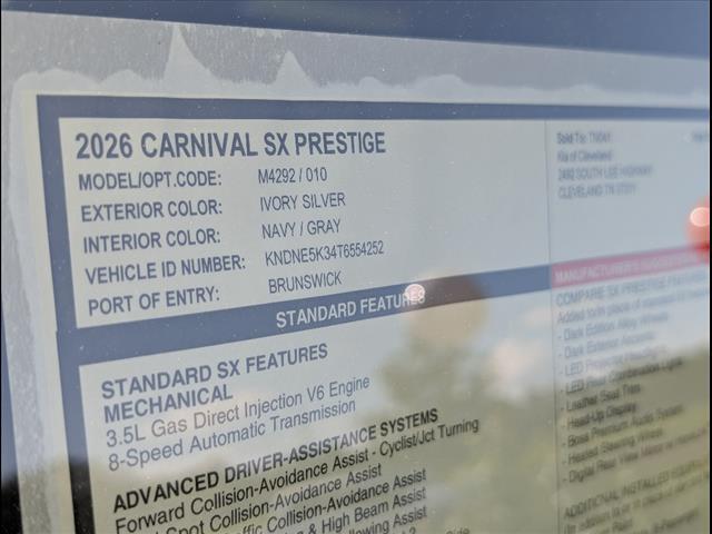 2026 Kia Carnival MPV SX Prestige Chattanooga TN