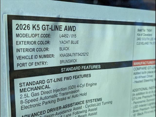 2026 Kia K5 GT-Line AWD Chattanooga TN