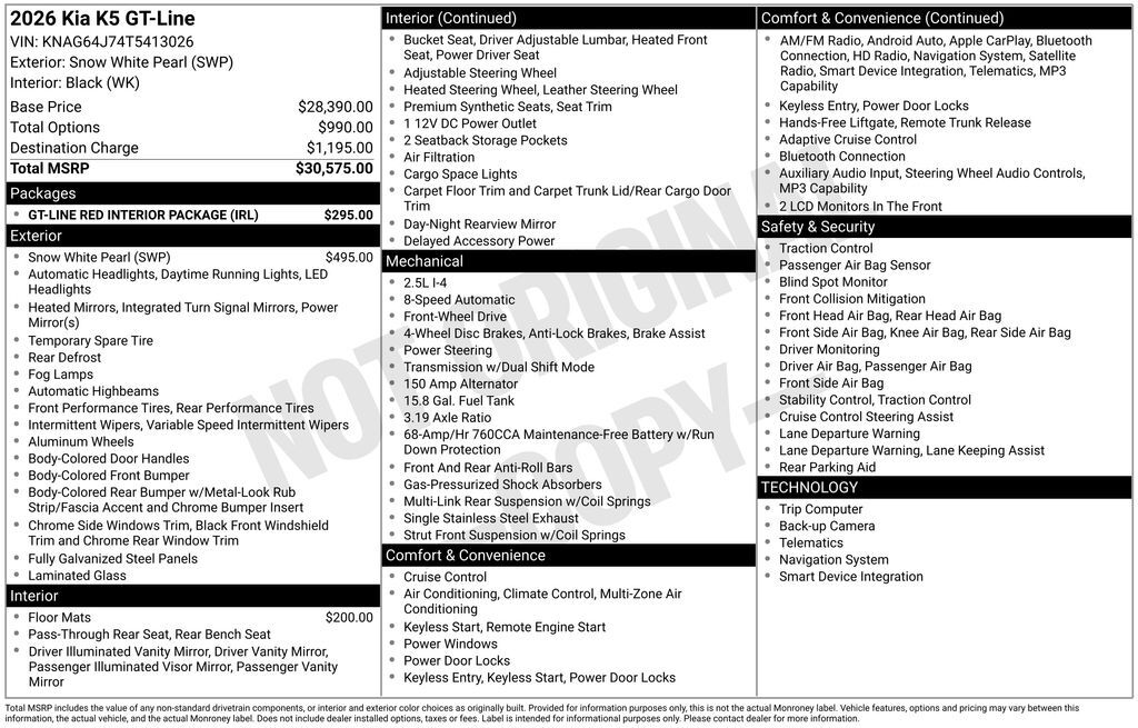 2026 Kia K5 GT-Line Akron OH