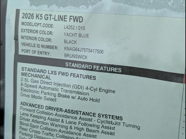 2026 Kia K5 GT-Line FWD Chattanooga TN