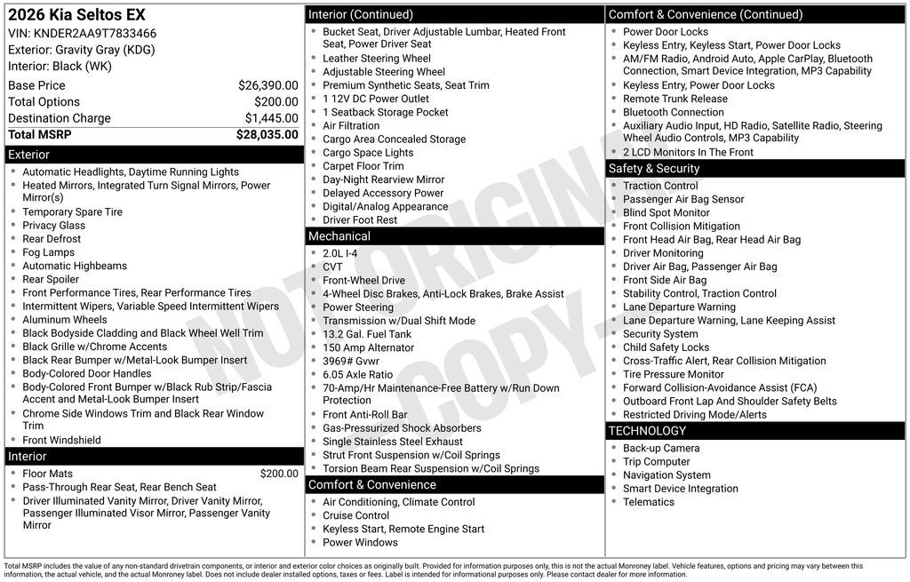 2026 Kia Seltos EX Akron OH