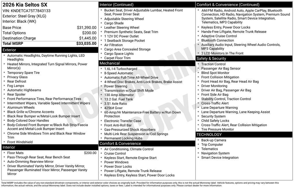 2026 Kia Seltos SX Akron OH