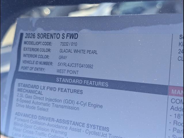 2026 Kia Sorento S Chattanooga TN