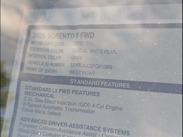 2026 Kia Sorento S Chattanooga TN