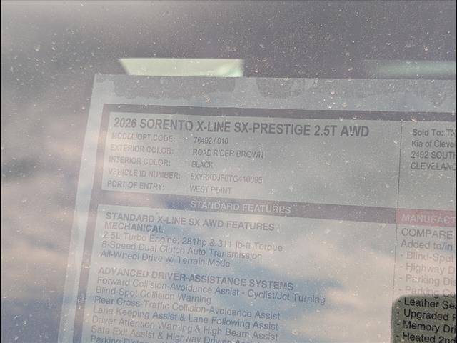2026 Kia Sorento X-Line SX Prestige AWD Chattanooga TN