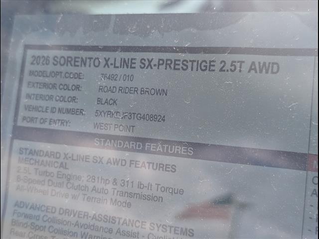 2026 Kia Sorento X-Line SX Prestige AWD Chattanooga TN