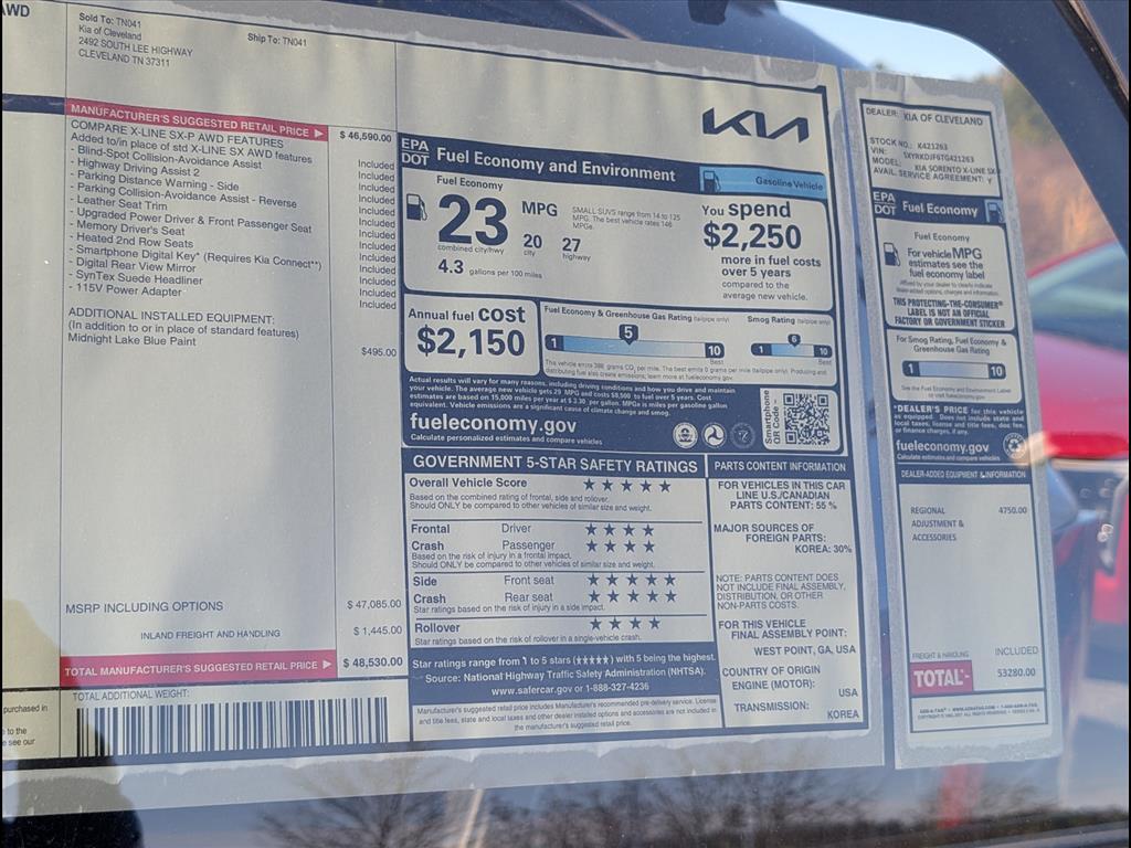 2026 Kia Sorento X-Line SX Prestige AWD Chattanooga TN