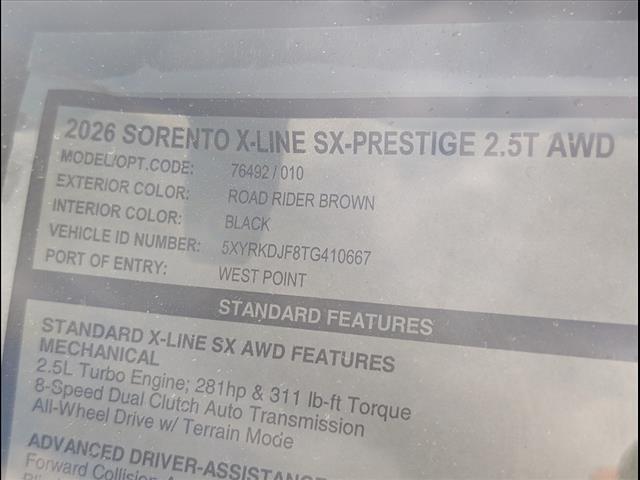2026 Kia Sorento X-Line SX Prestige AWD Chattanooga TN