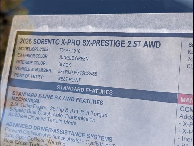 2026 Kia Sorento X-Pro SX Prestige AWD Chattanooga TN