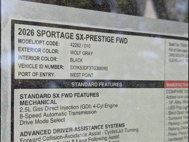 2026 Kia Sportage SX Prestige Chattanooga TN