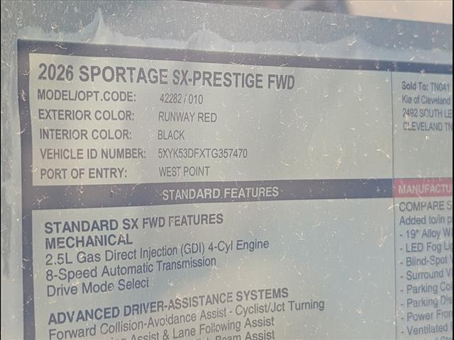 2026 Kia Sportage SX Prestige Chattanooga TN