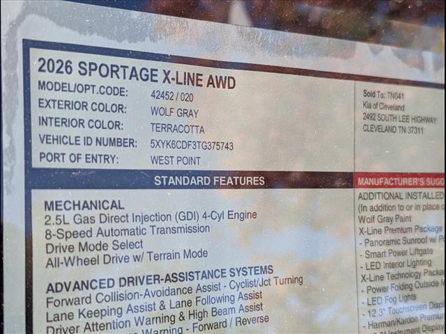 2026 Kia Sportage X-Line Chattanooga TN