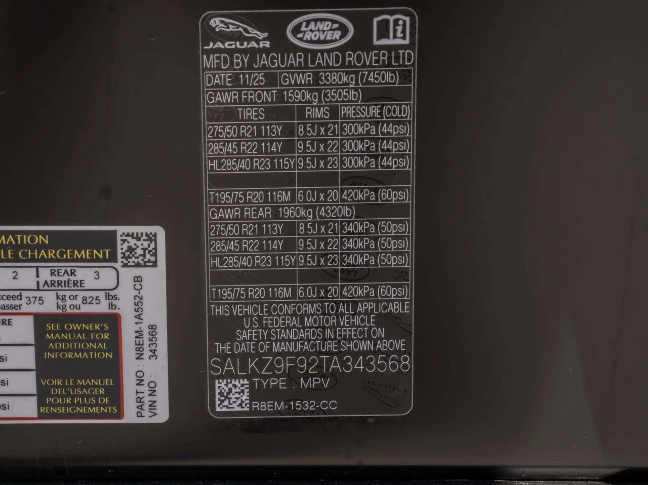2026 Land Rover Range Rover SV - Original MSRP: $233,535 San Antonio TX