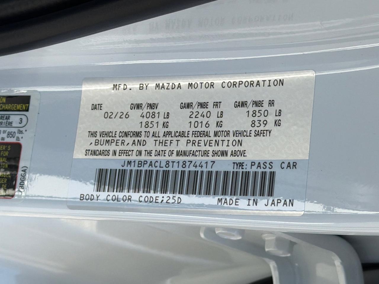 2026 MAZDA Mazda3 2.5 S Preferred Hagerstown MD