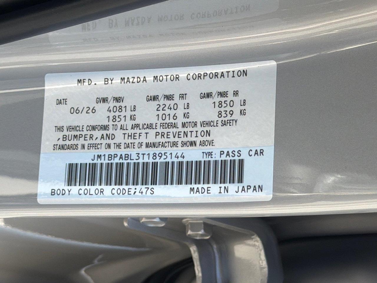 2026 Mazda Mazda3 Sedan 2.5 S Select Sport Hagerstown MD