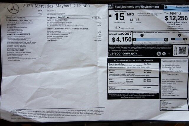 2026 Mercedes-Benz GLS 600 Maybach *ONLY 2700 MILES* *REAR ENTERTAINMENT PACKAGE* San Diego CA