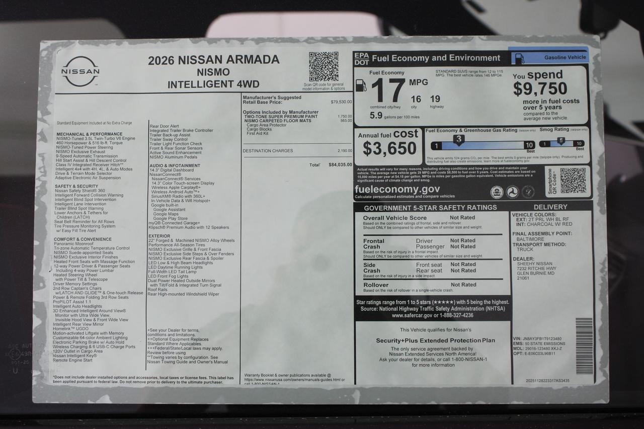 2026 Nissan Armada NISMO Manassas VA
