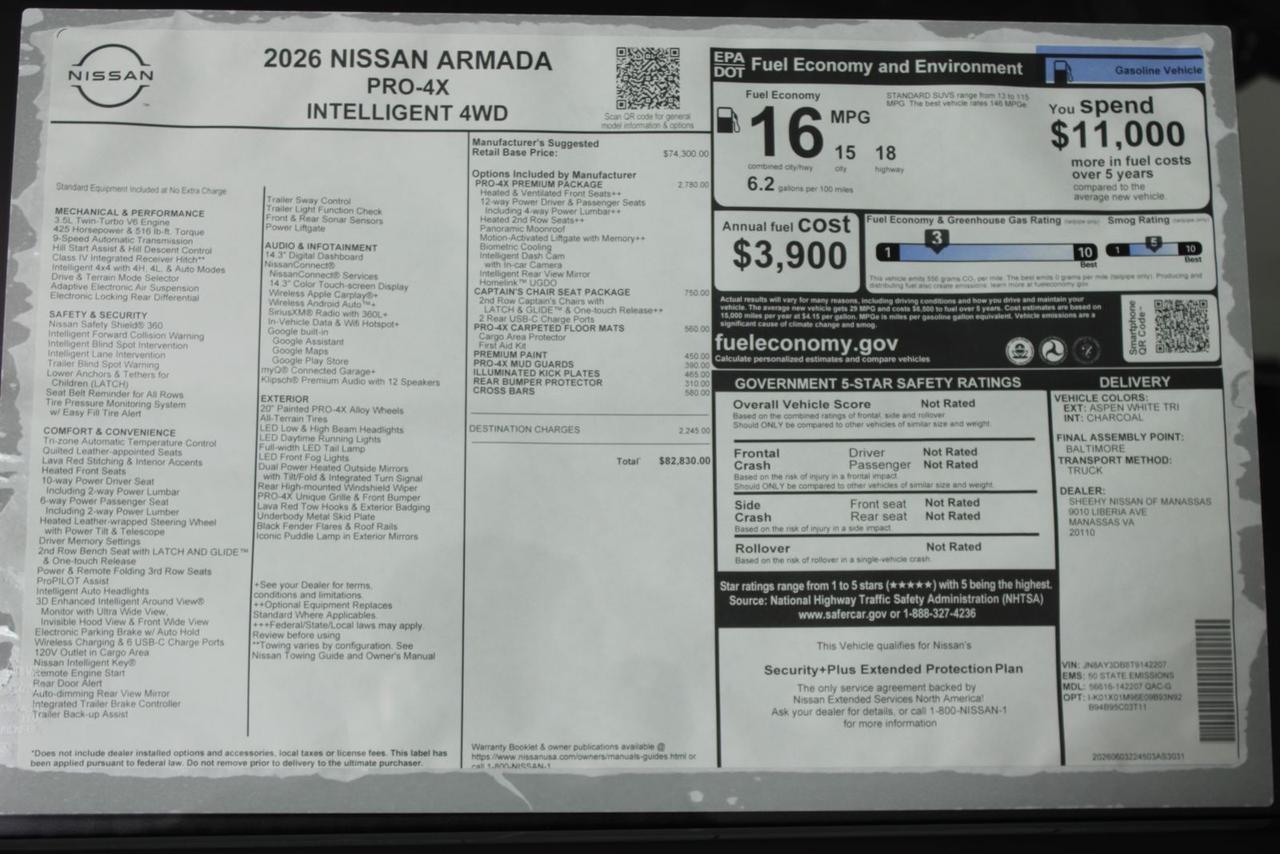 2026 Nissan Armada PRO-4X Manassas VA