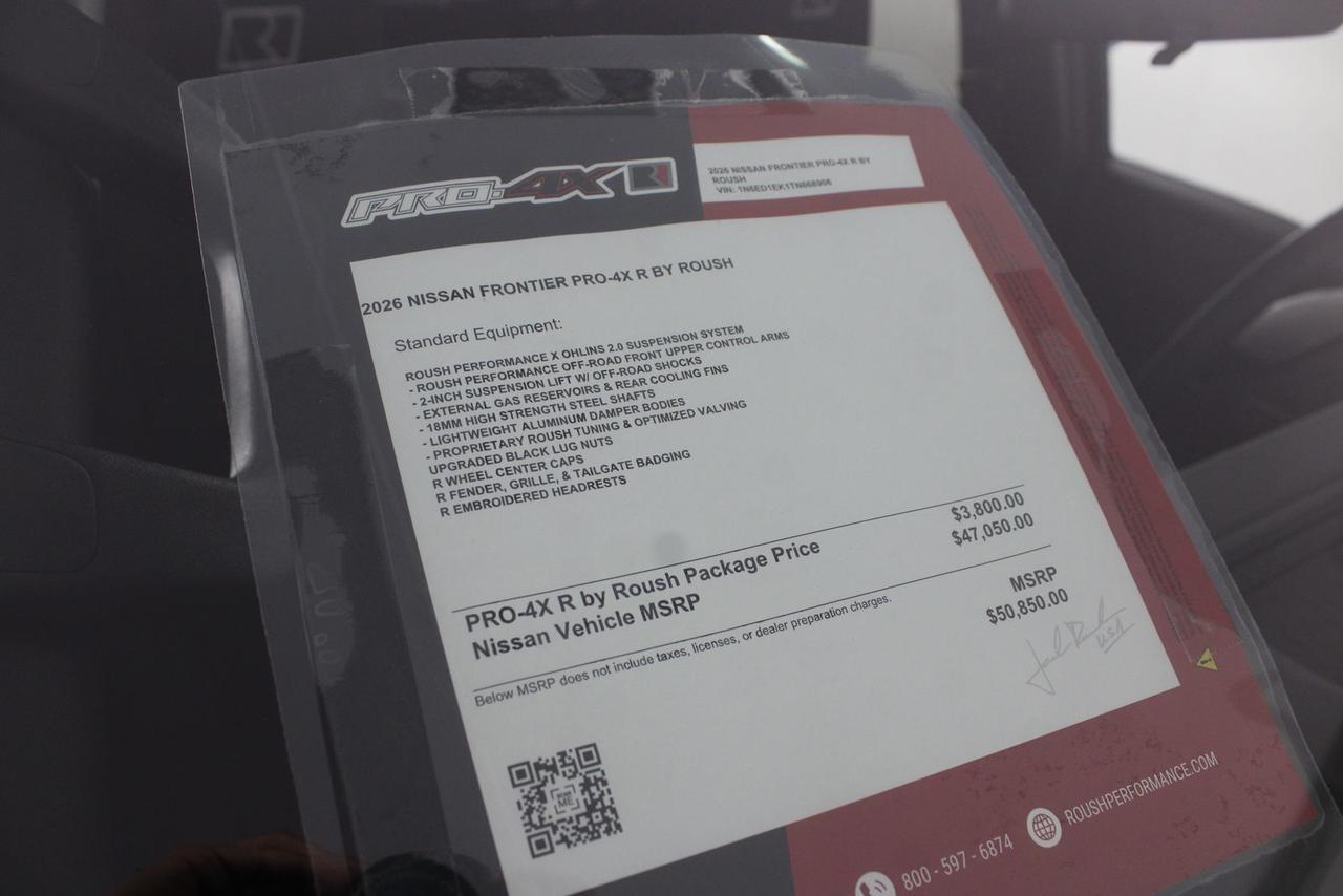 2026 Nissan Frontier PRO-4X w/R Package Manassas VA