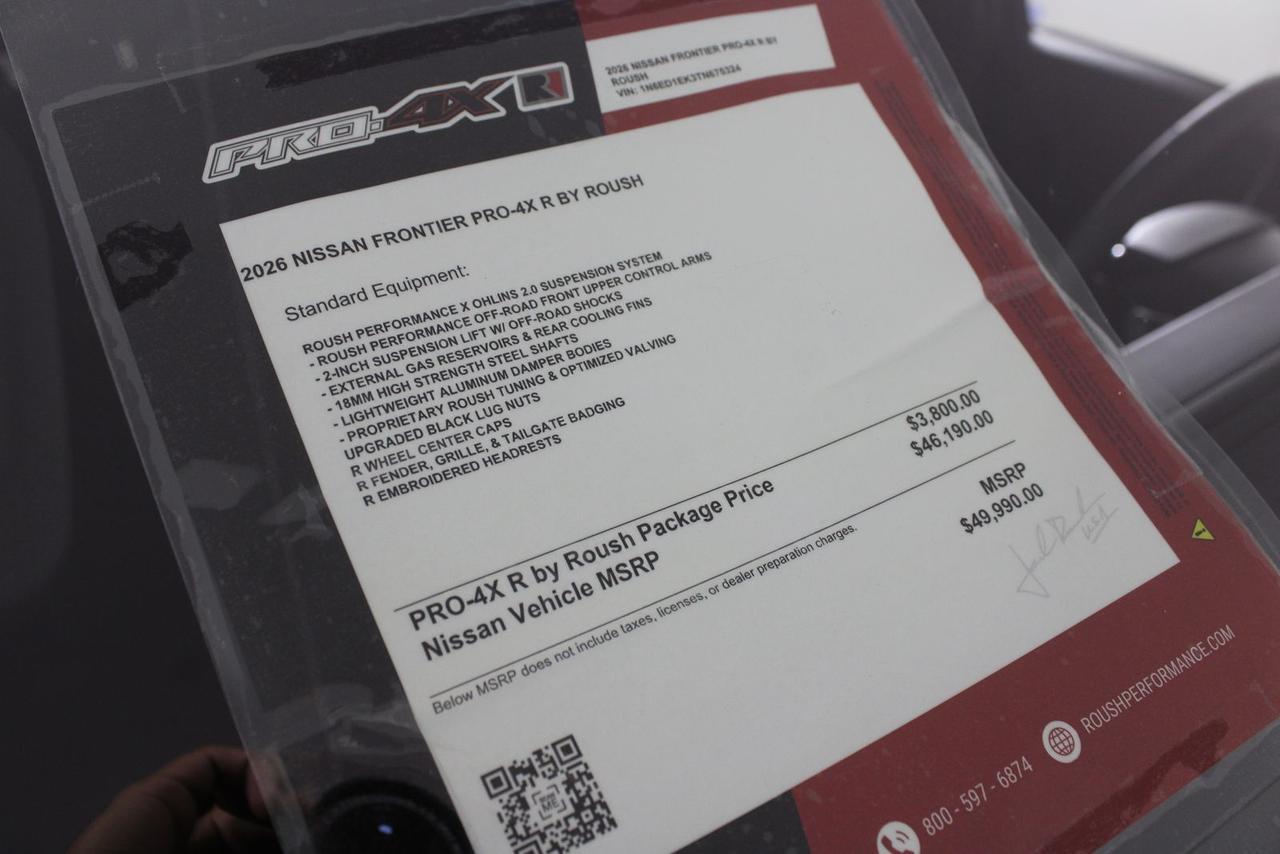 2026 Nissan Frontier PRO-4X w/R Package Manassas VA