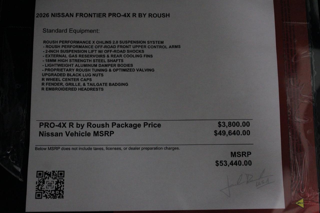 2026 Nissan Frontier PRO-4X w/R Package Manassas VA