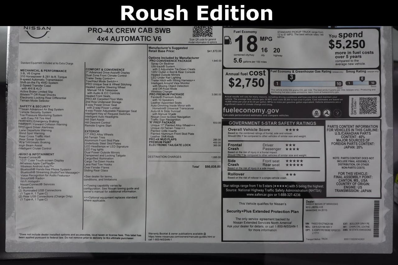 2026 Nissan Frontier PRO-4X Manassas VA