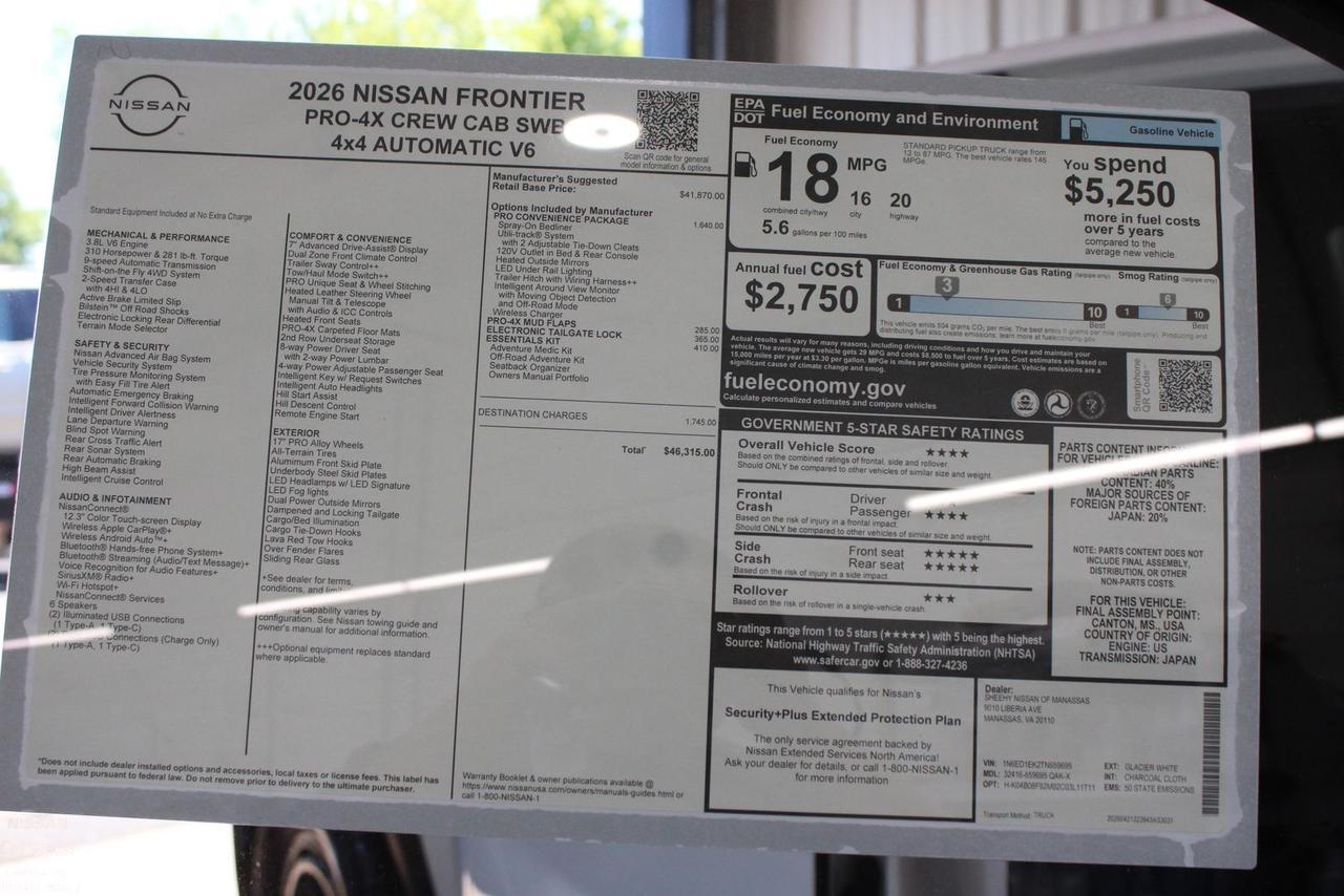 2026 Nissan Frontier PRO-4X Manassas VA